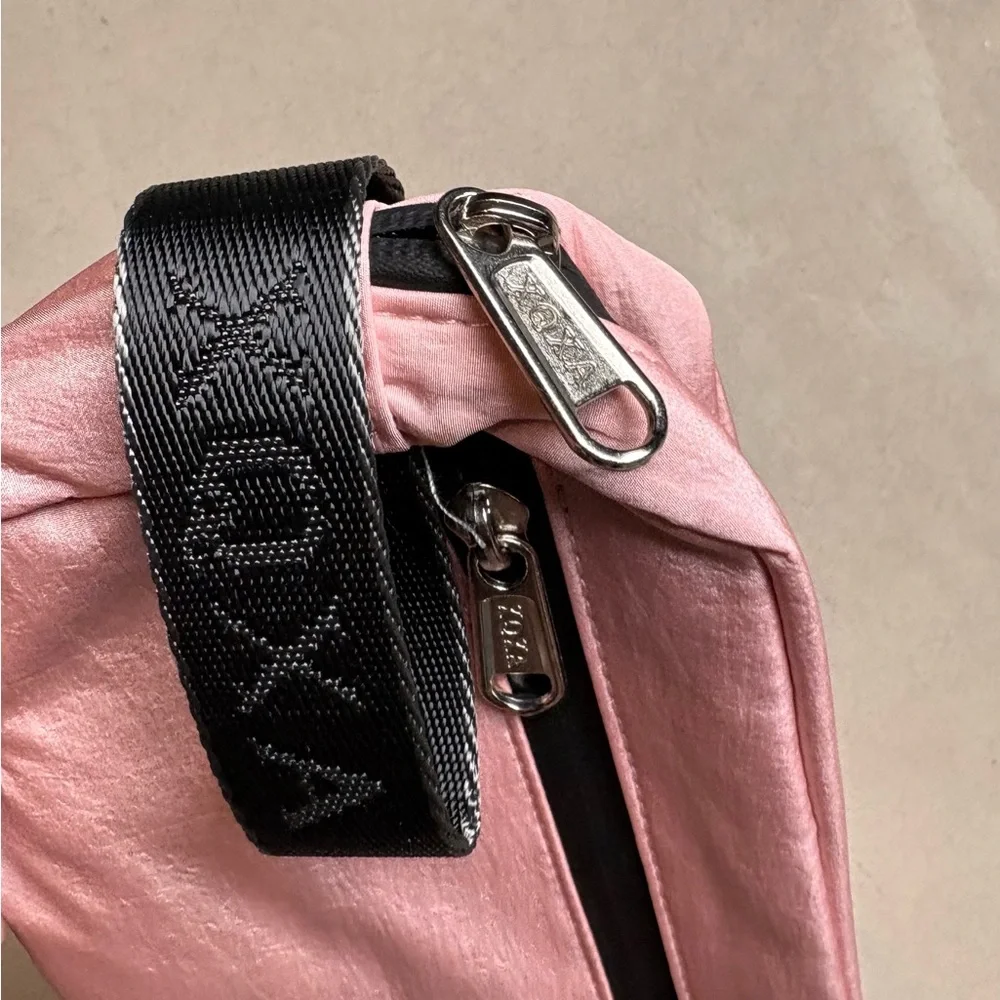 Toiletry Bag - Pink with Black Zipper